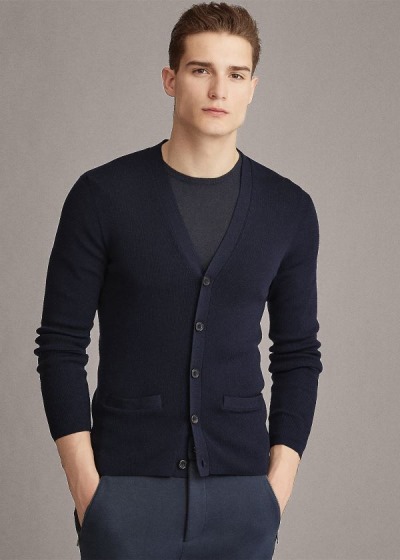 Ralph Lauren RLX Slim Fit Merino Cardigan Herre Danmark (HZNVC7580)